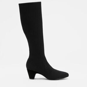 Eileen Fisher Keto Recycled Stretch Knit Boot In Black Size 9